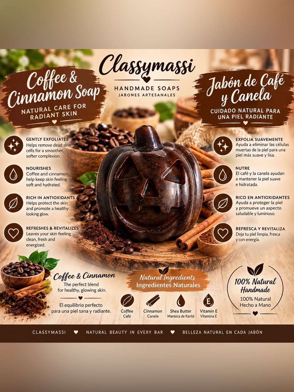 Coffee & Cinnamon Hand Soap — Brown Pumpkin Bar